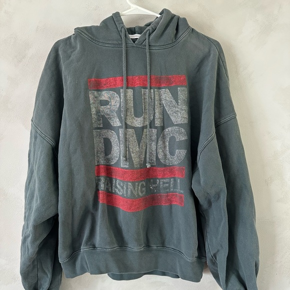 Daydreamer Run DMC Gray and Red Graphic Hoodie - Picture 1 of 3